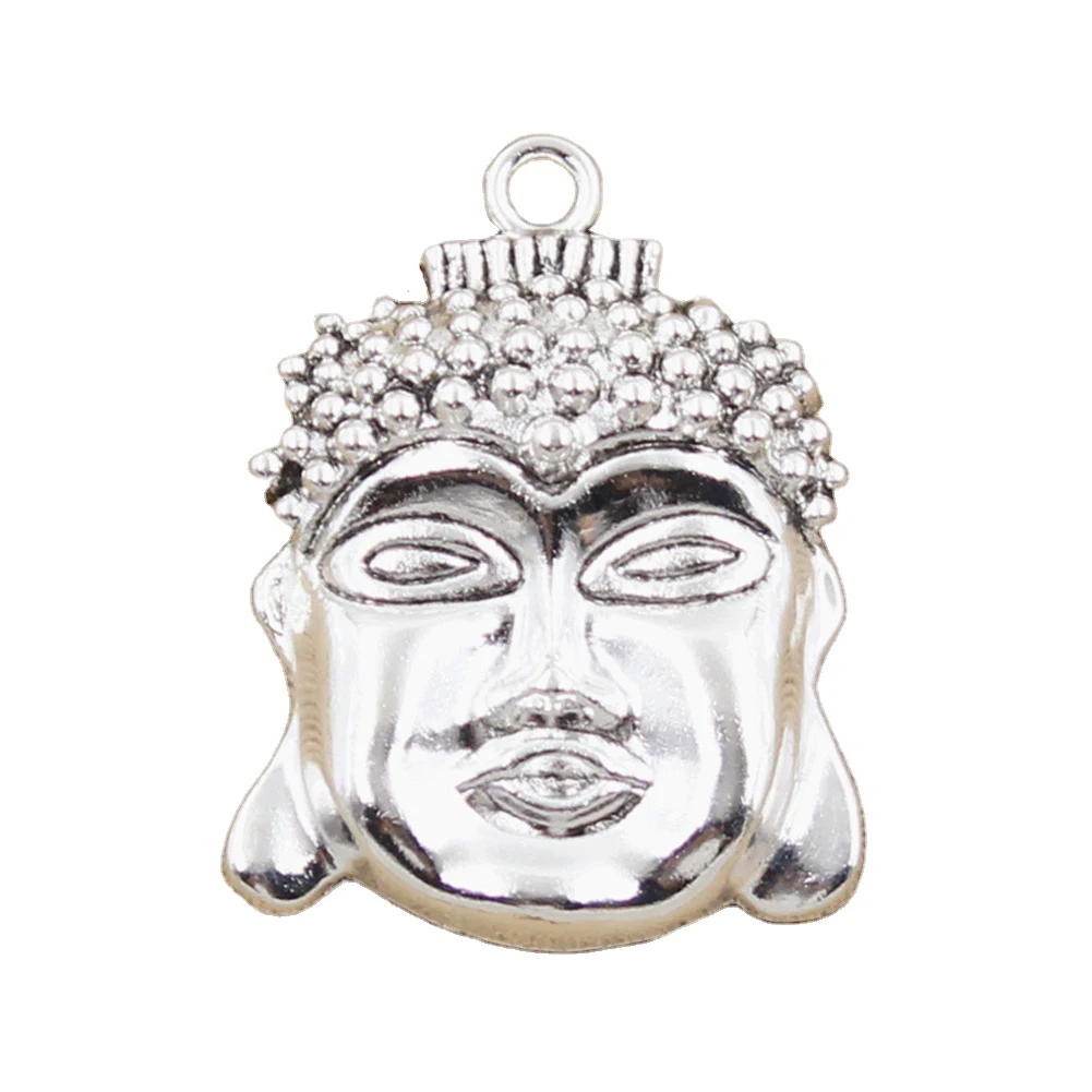 Подвески Tathagata buddha 40x30 мм ручной работы винтажные тибетские серебряные подвески сделай сам для браслета ожерелья