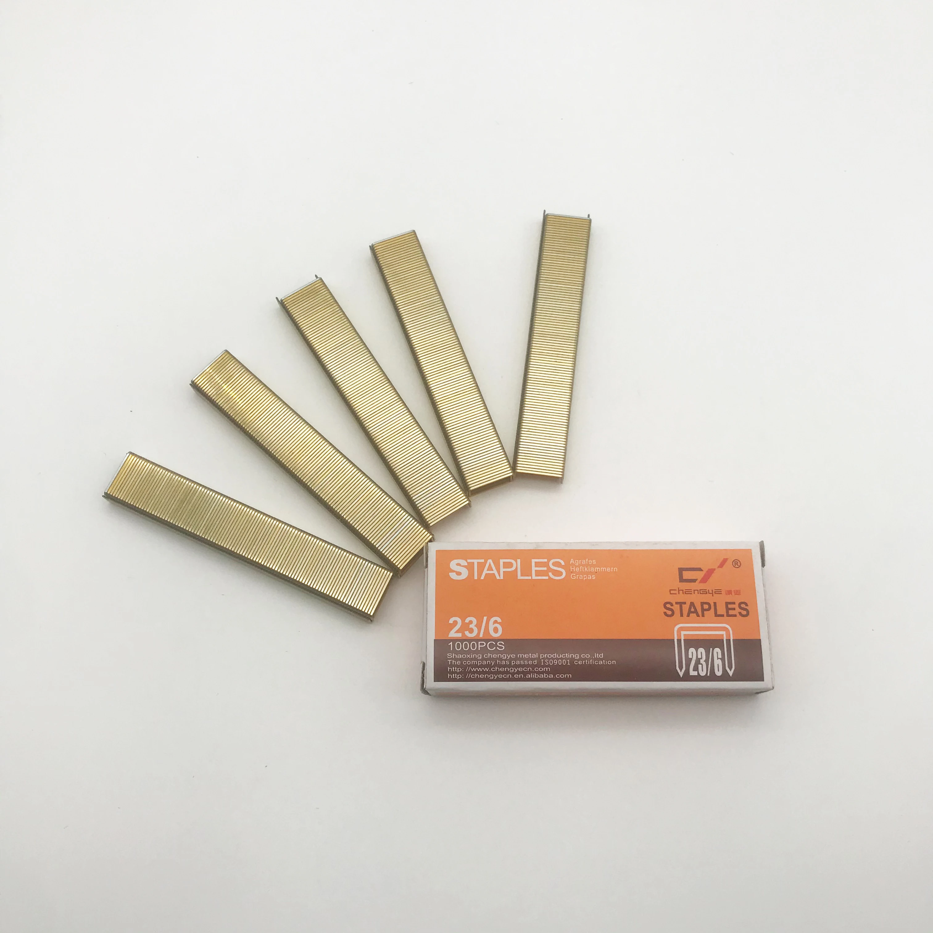 Wholesale Prices Copper Staples 23/8, 23/6, 23/10 etc. 23 Series Gold Colored Staples