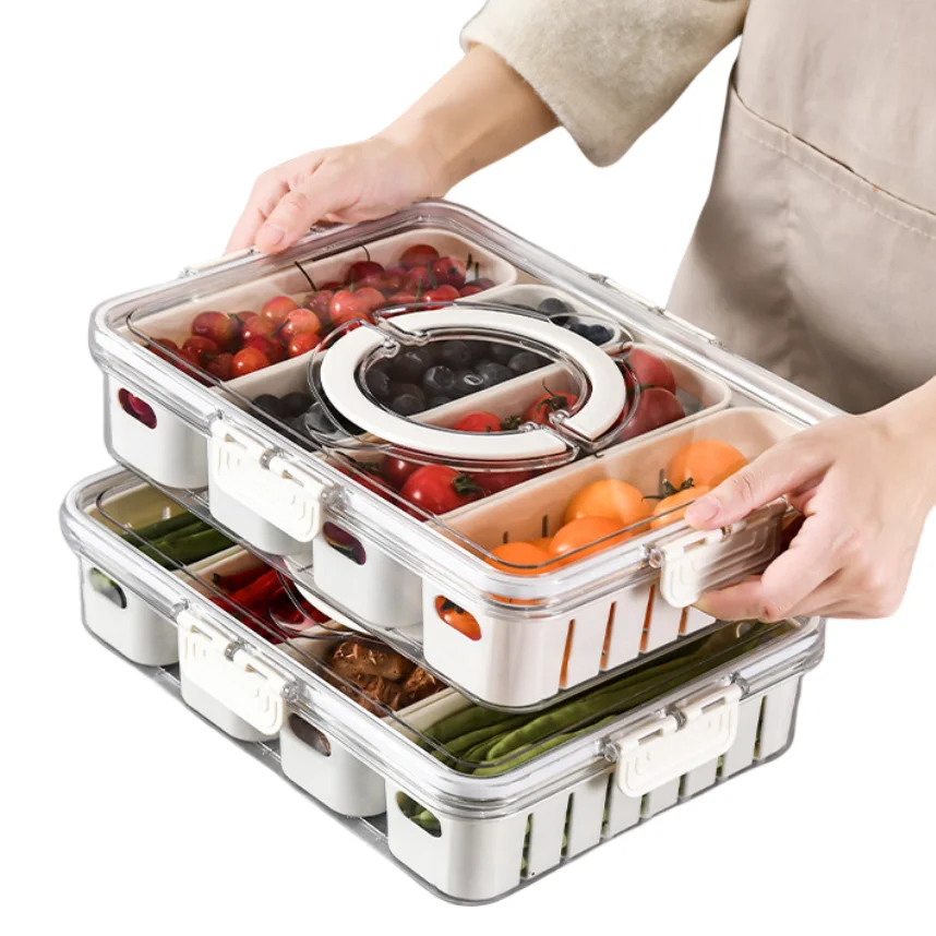 Кухонные гаджеты забавная коробка для закусок портативных товары дома хранения кухонных вещей с крышкой и ручкой