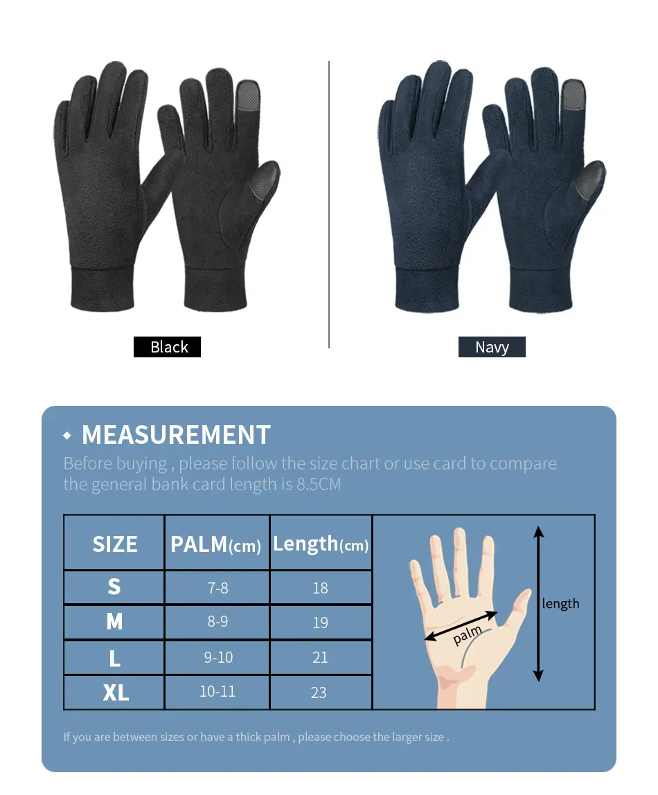 OZERO Warm Winter Gloves Polar Fleece Cold Weather Gloves Touch Screen Women and Men Thermal Gloves for Running Hiking