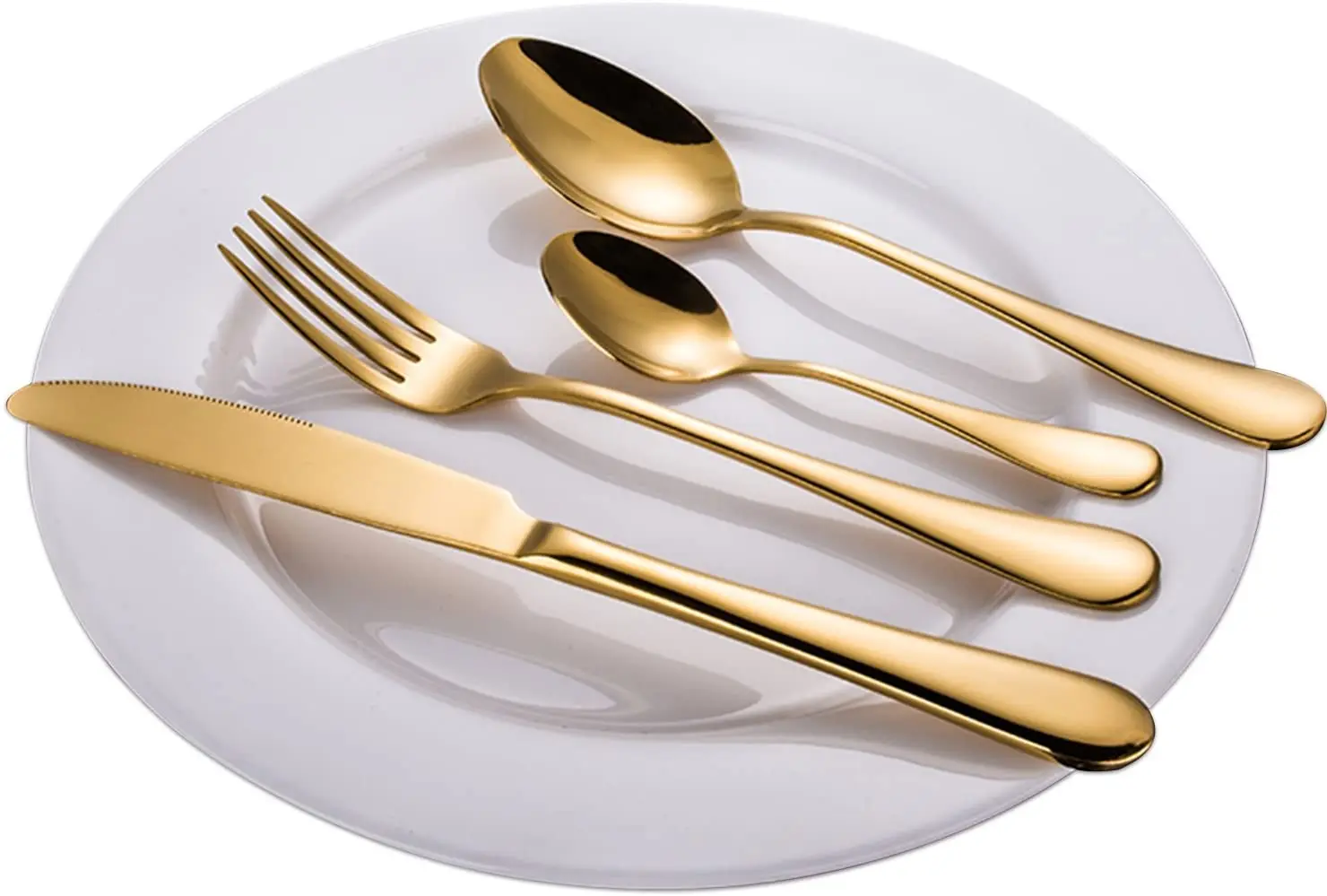 Sale Luxury Gold Restaurant Stainless Steel Cutlery 24pcs Set With Case