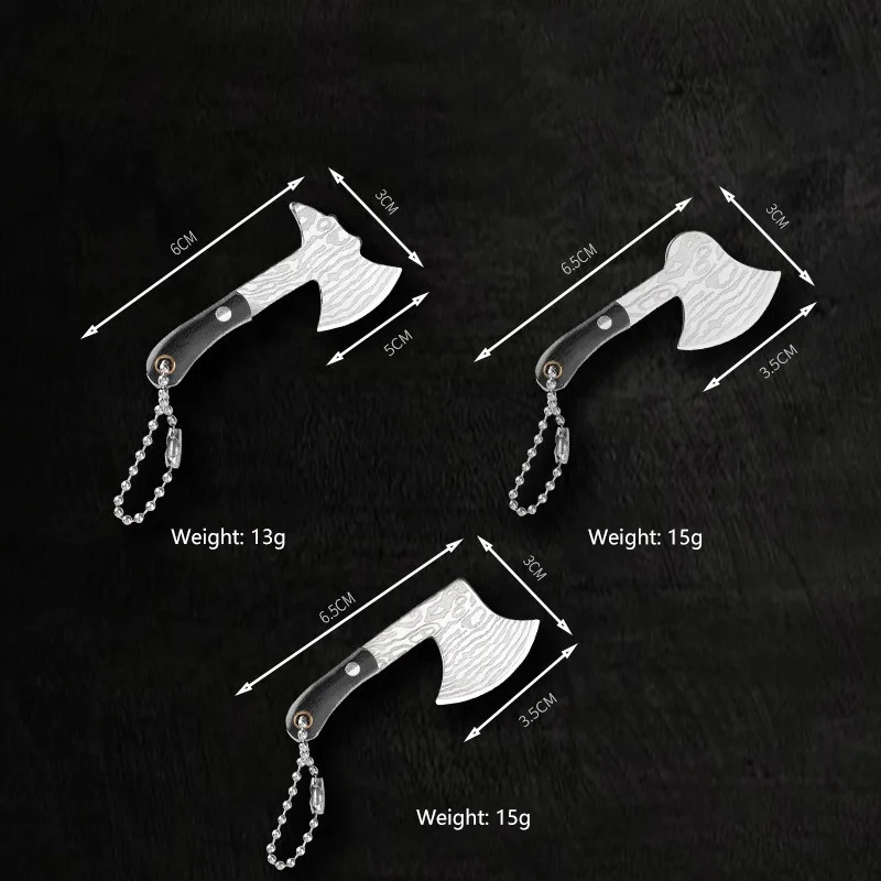 Creative Small Knife Axe Shape Mini Knife Multi-function Light Weight Portable Stainless Steel Pocket Knife