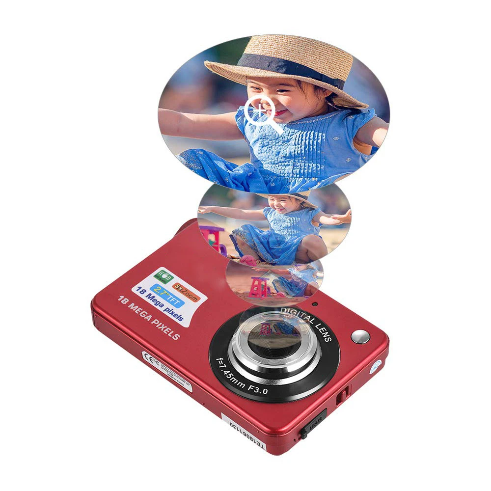 1080P Digital Camera 21MP Compact Camera 2.7 Inch 8X Digital Zoom Pocket Camera