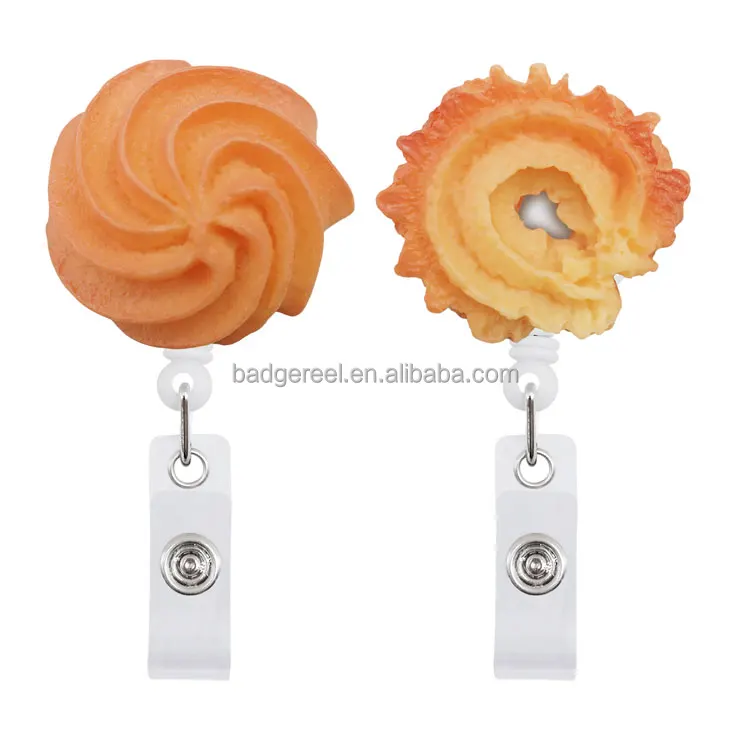 Abs Color Glue Dropping Resin Badge Reel Retractable Alligator Clip  Yoyo Id Badge Reel Holder