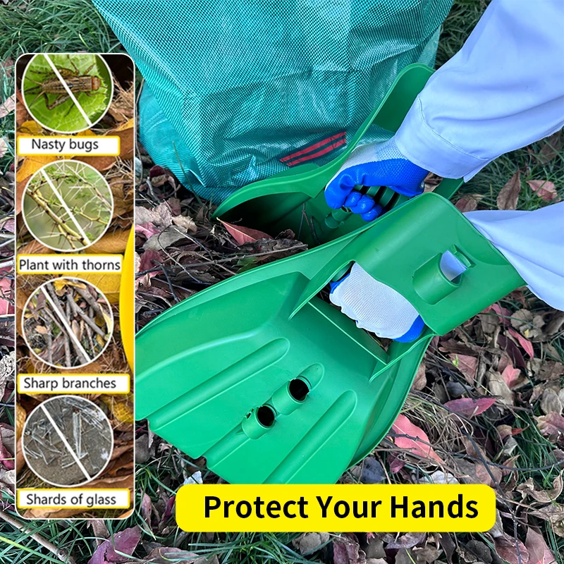 Lightweight & Durable Leaf Scoops & Hand Rakes Gardening Yard Work Tool for Scooping & Spreading Mulch