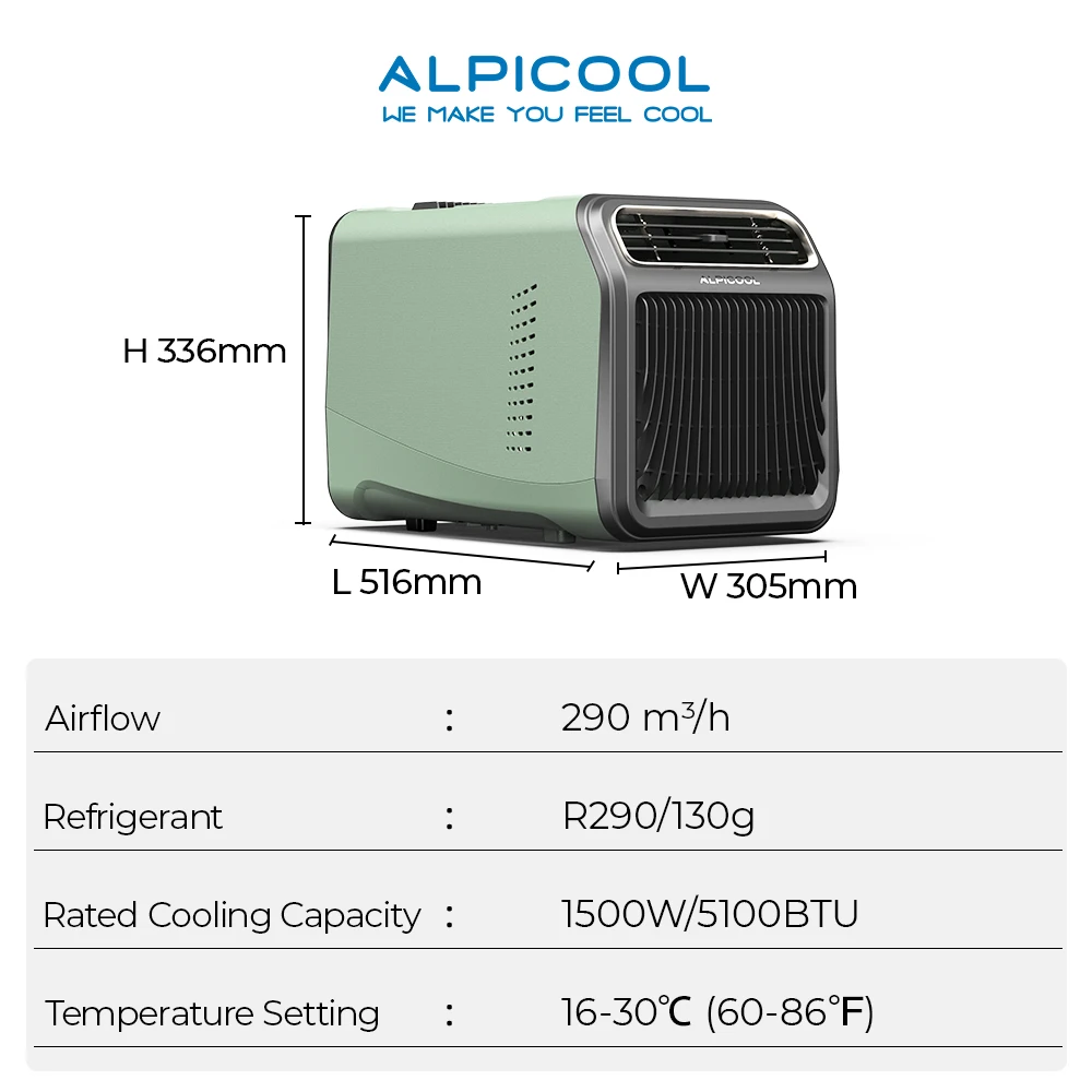 Alpicool DC 48V small Portable Air Conditioner camping mobile rechargeable Tent Air Conditioner wholesale in camping car outdoor