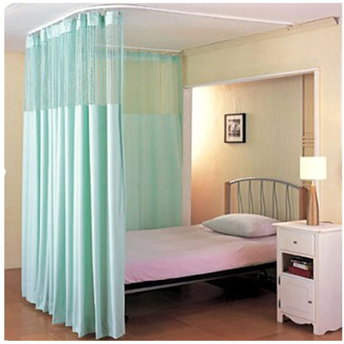 The best quality partition used privacy cubicle divide polyester medical hospital privacy curtain fabric with mesh