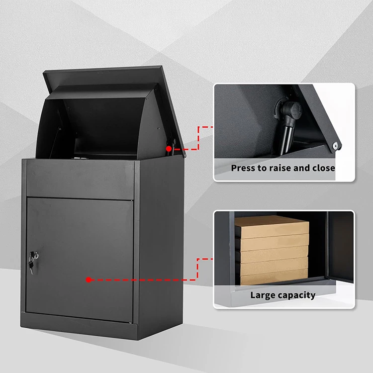 JH-Mech Modern Mailbox Durable High-Quality Construction Mounting Hardware Security Large Drop Box Package