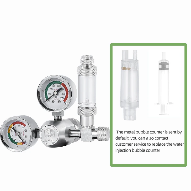 OEM co2 reducing valve aquarium grass tank pressure reducer electromagnetic large double table co2 regulators Aquarium