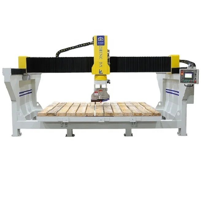 Bridge saw with rotation tilt head for stone marble granite porcelain slab cutting machine