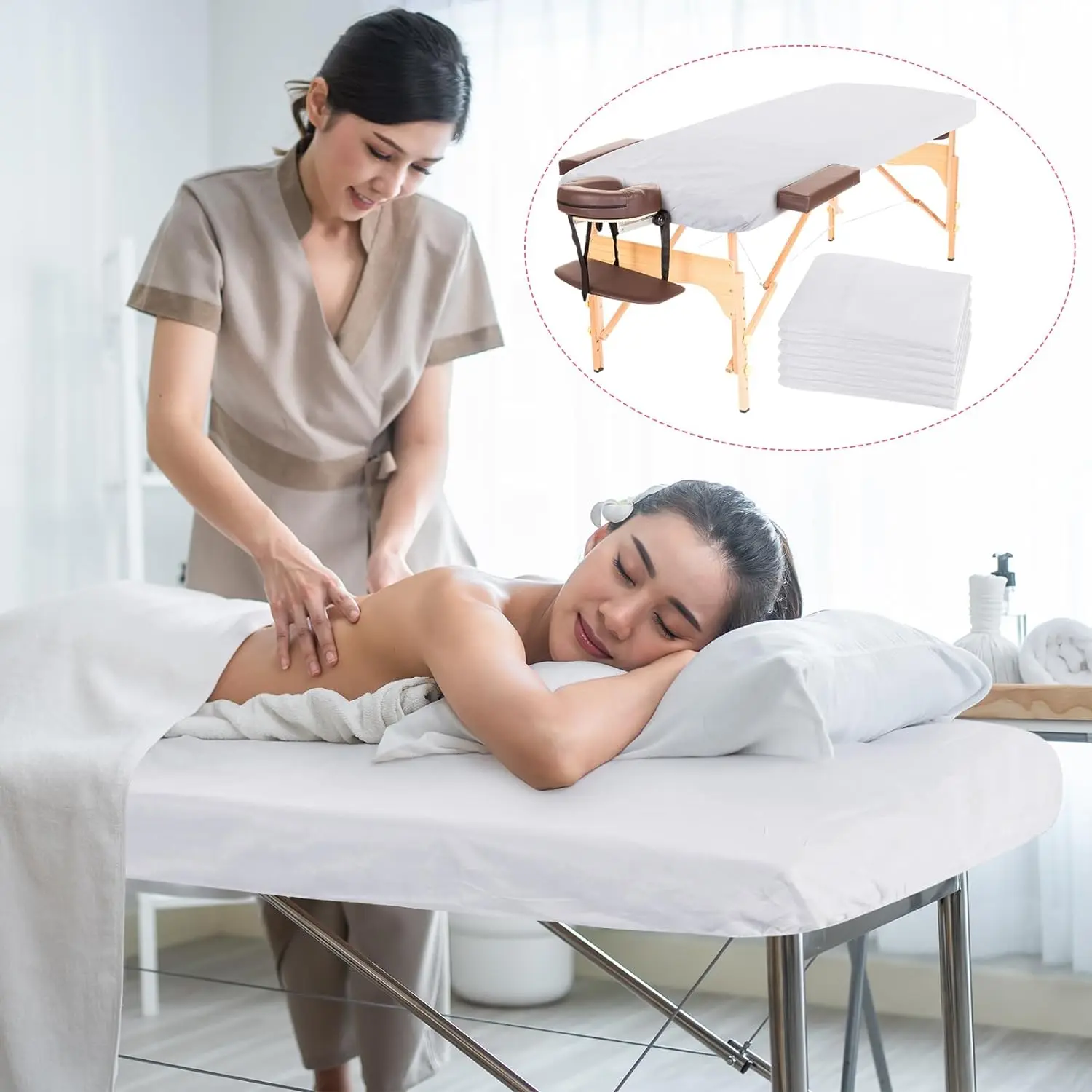 Washable Leave-in Non-woven Bed Cover Sheet hospital bed sheets for Stretchers for beauty