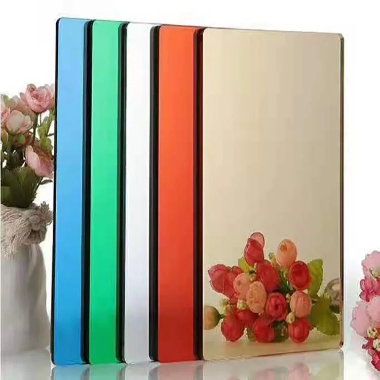 Лидер продаж, Новые Розничные Продукты Chinaplas, золотая акриловая зеркальная панель, серебристая акриловая зеркальная панель 4*6 4*8 1 мм-6 мм