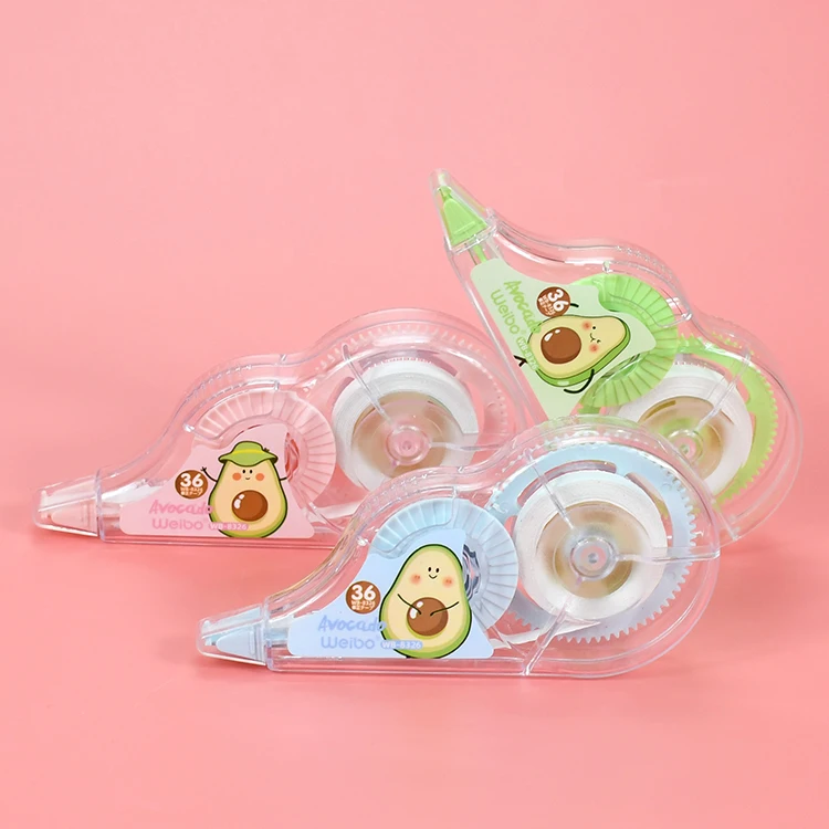 weibo Stationery cute cartoon Avocado 8 m length Correction Tape for students kids use