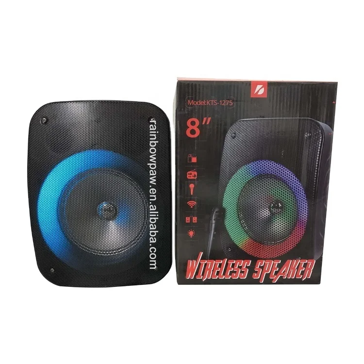 KTS Speaker KTS-1275 Modern latest custom-made true wireless,Color lamp Super Good sound Karaoke Audio Player Wired Microphone