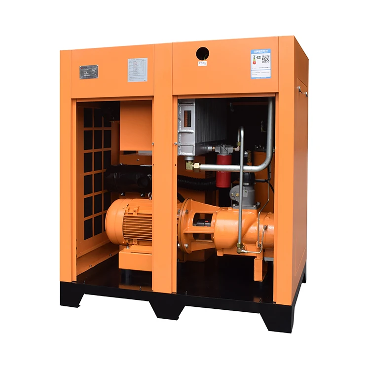 Высокая эффективность 75HP 55KW Электрический IP54 переменная частота винтовой воздушный компрессор