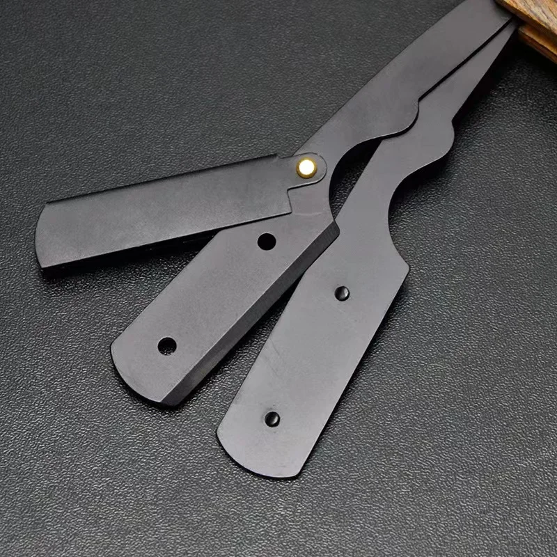 Заводская поставка, ручной складной деревянный прямой парикмахерский лезвие, складной нож для бритья, лезвие для парикмахера