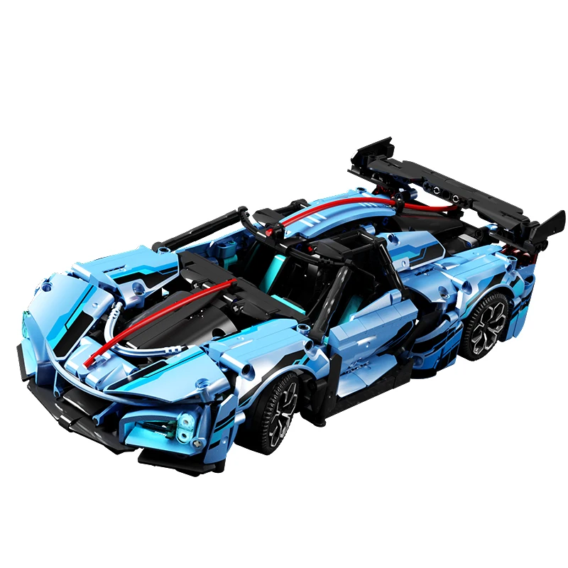 8621 MJI Block Car Technolocy Electroplating s9 Building Block Kids Plastic Assemble Build Block Toy Car For Children