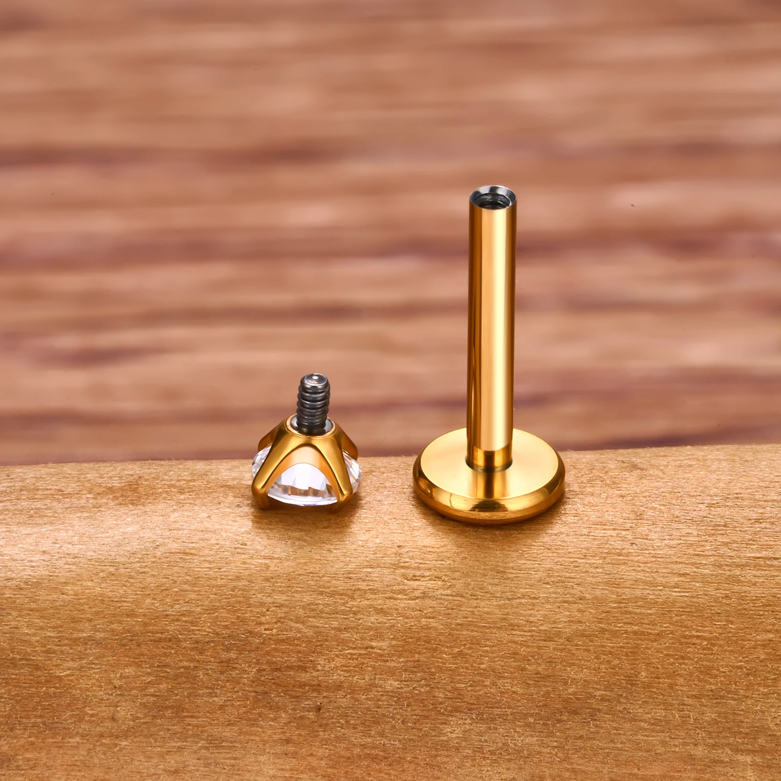Wholesale G23 Titanium Piercing Stud Earrings 2-4mm Zircon Labret Internal Thread 16G Lip Nail Ear Tragus Body Piercing Jewelry