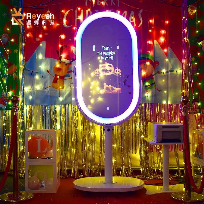 Selfie Photo Booth Mirror Stand Up Kiosk Faceplate Mirror booth