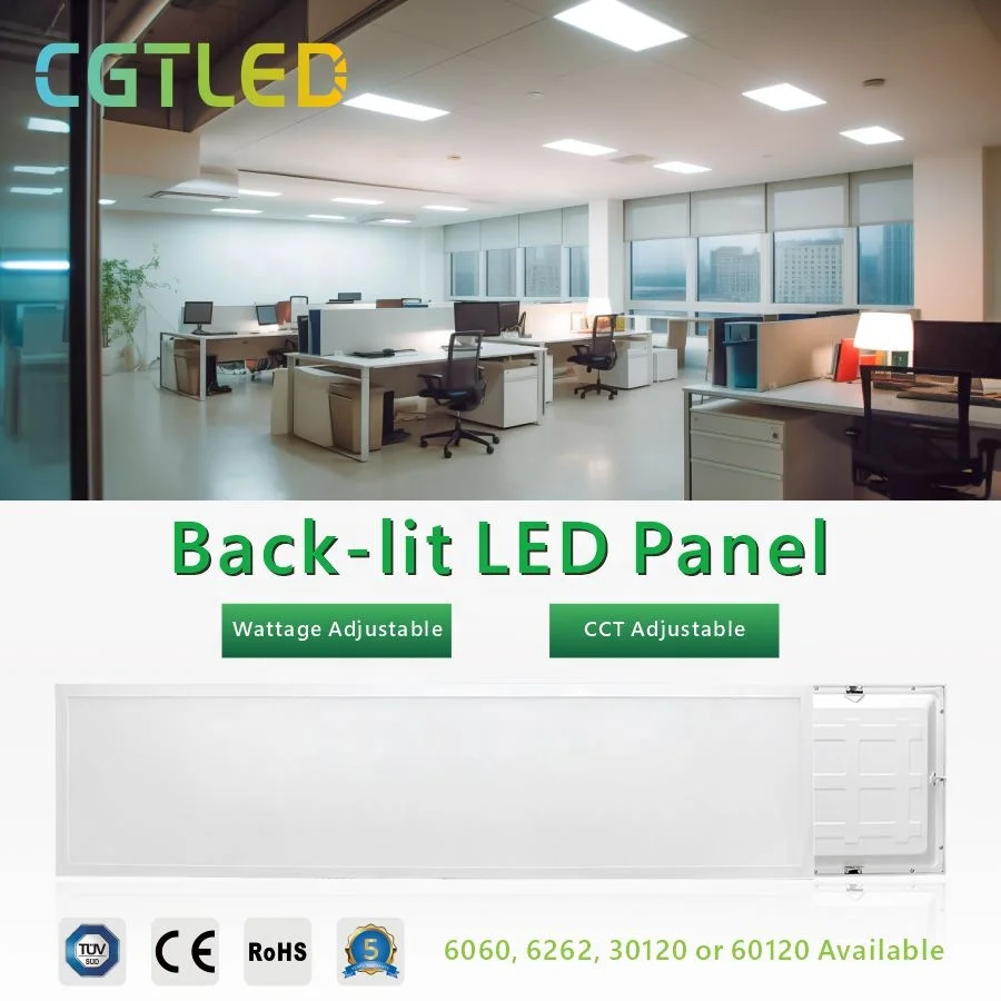 6060 30120 60120 Low UGR Suspending Back-lit Flat Panel Square CCT Switchable LED Panel Light
