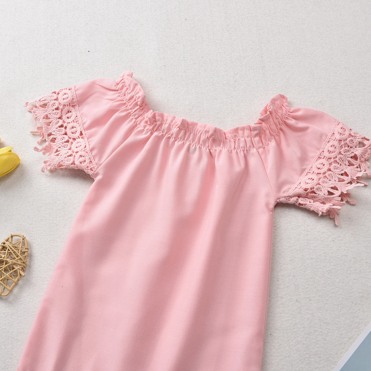 
baby girl skirt set Pink cotton dress baby clothes girls dress summer party dresses for girls of 0-6 years old 
