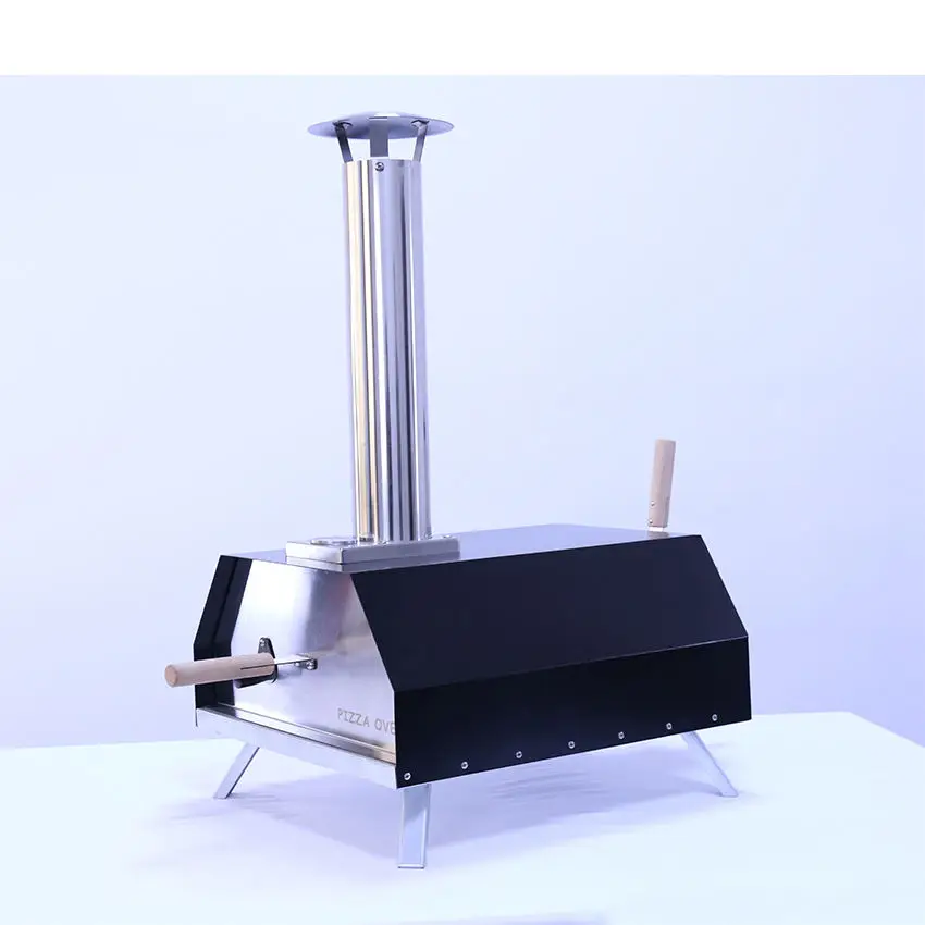 Customized Dual-use Outdoor Pizza Baking Stove Gas Wood Pellets Fired Pizza Oven with Thermometer