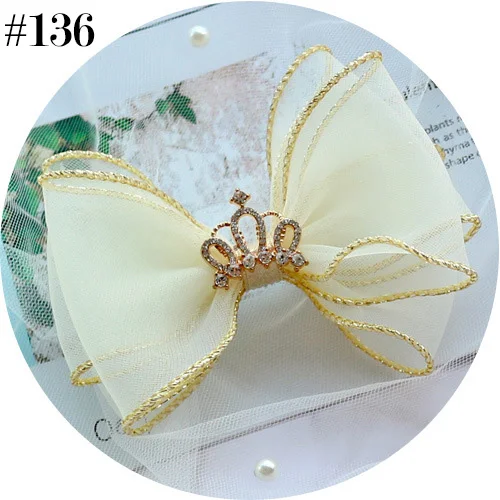 Girl Bowknot Lace Hair Clips Hair Accessories Crown Queen Style Hair Clip baby headwear