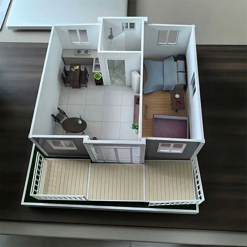 China Luxury 20ft Steel Container House Extended Foldable Prefab Shipping Container Balcony Expandable Living Container Office