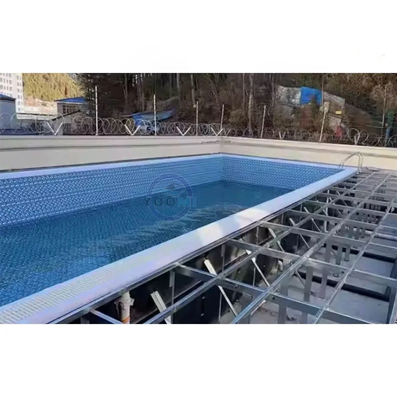 20m steel panel pool large above ground steel pool for gym club indoor and outdoor structure steel swimming pool manufacturers