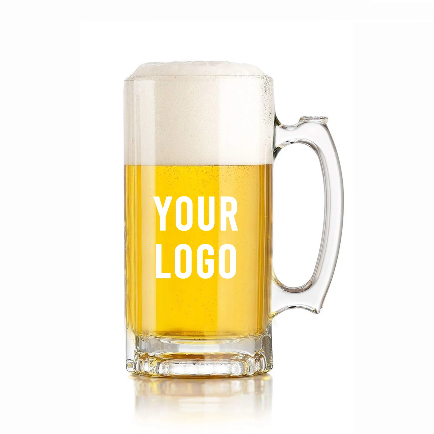 High quality custom logo printing 16oz/450ml beer mug glass