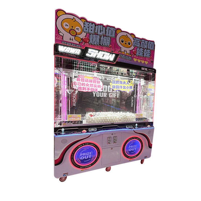 New Catching Cranes Catching Ping P-o-n-g Balls Double Coin Operated Game Machine Commercial Arcade Entertainment Equipment