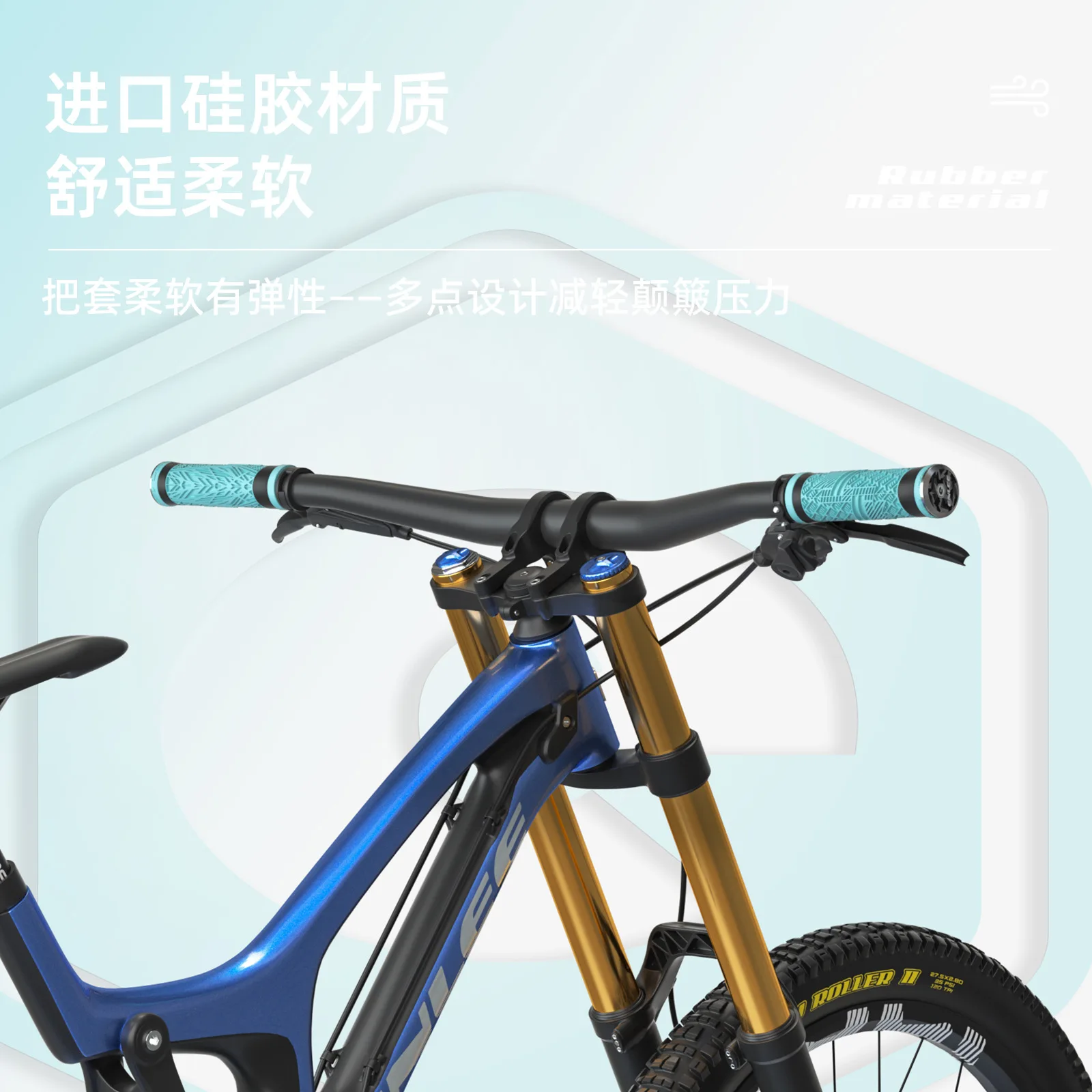 Mtb Bike Grips Handle Flat Handlebar Bicycle Silicone Mountain Bicycle Handlebar Covers Soft Ultralight Grips Accessories