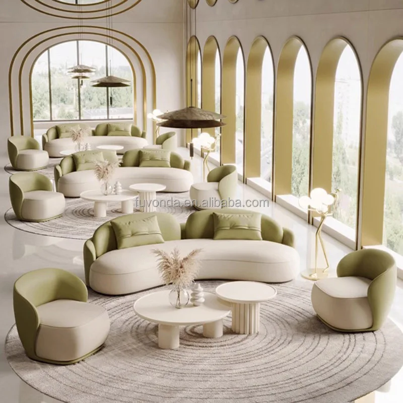 Sofa Sets Commercial Cafe Furniture Modern Restaurant Fast Food Dining Tables And Chairs Wood Leather Booth Seating