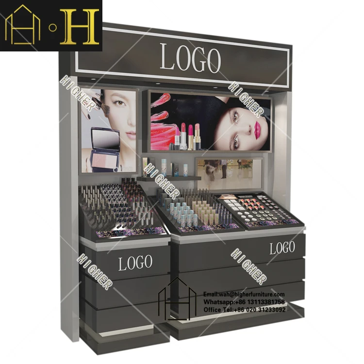 Modern Custom Retail Makeup Display Cosmetic Shop Equipment Furniture For Cosmetic Store