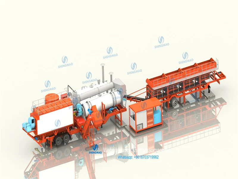 hot sale 10t 20t 40t 60t portable mini mobile hot mix asphalt mixing plant with China factory price