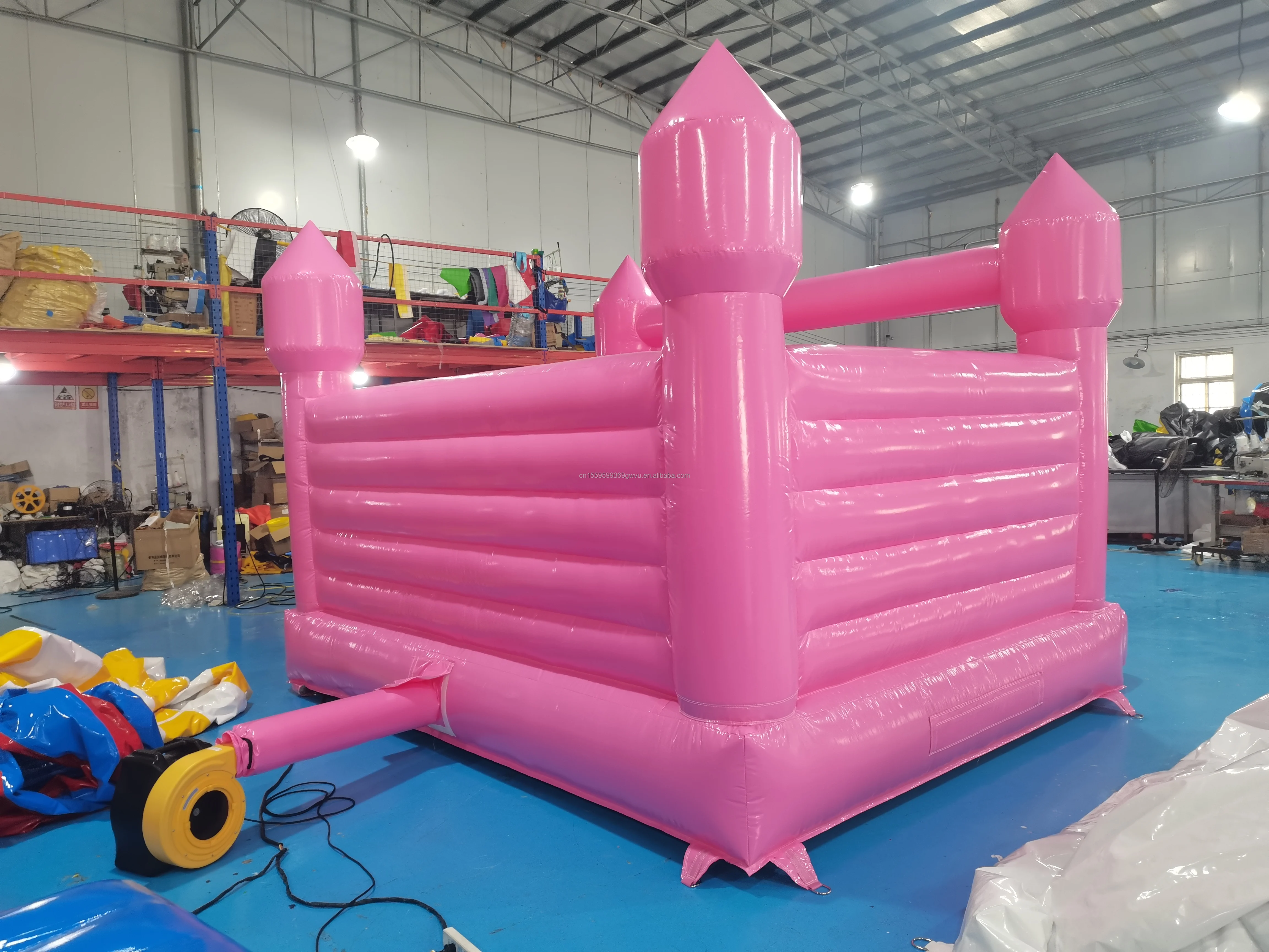 Customizable White Wedding Inflatable Trampoline Rainbow Door PVC Material Garden Kindergarten Daycare Trampoline Park Airport