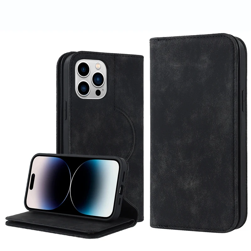 Flip Wallet Phone Cover Multiple Card Pouch Mobile Phone Case Leather Magnetic Case For iPhone 15 14 13 12 Pro Max