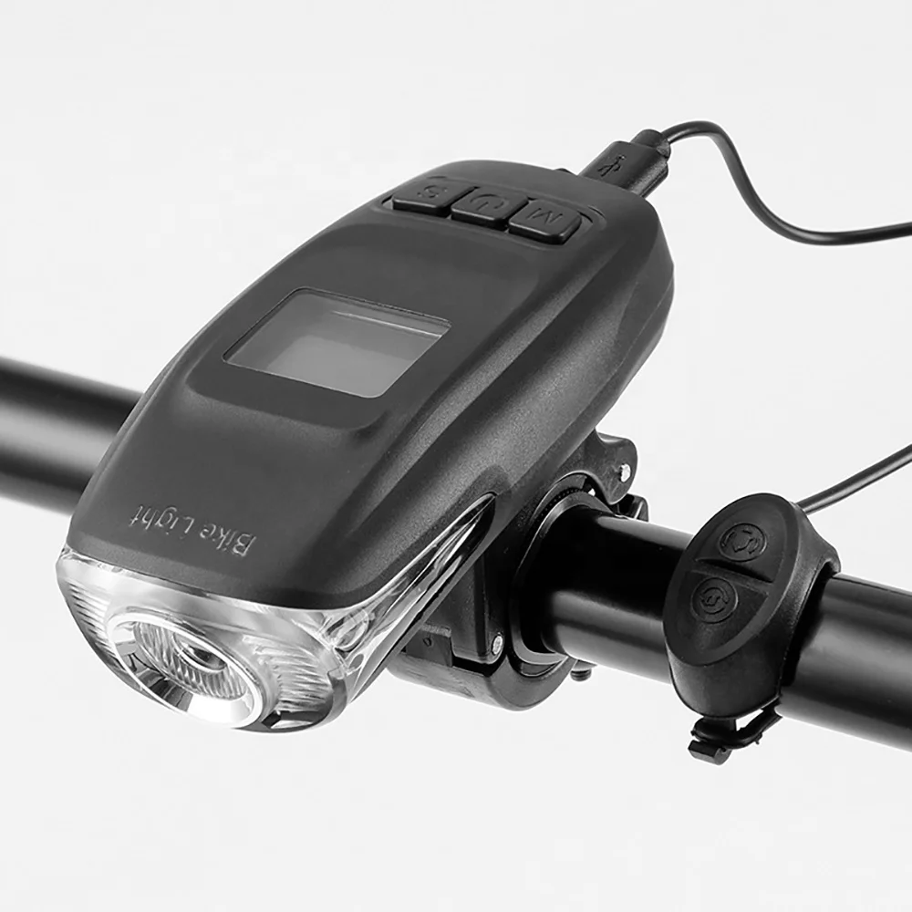 Multi-function Speedometer electric horn 4 lighting modes bicycle lights USB Rechargeable bicycle lights set accessories