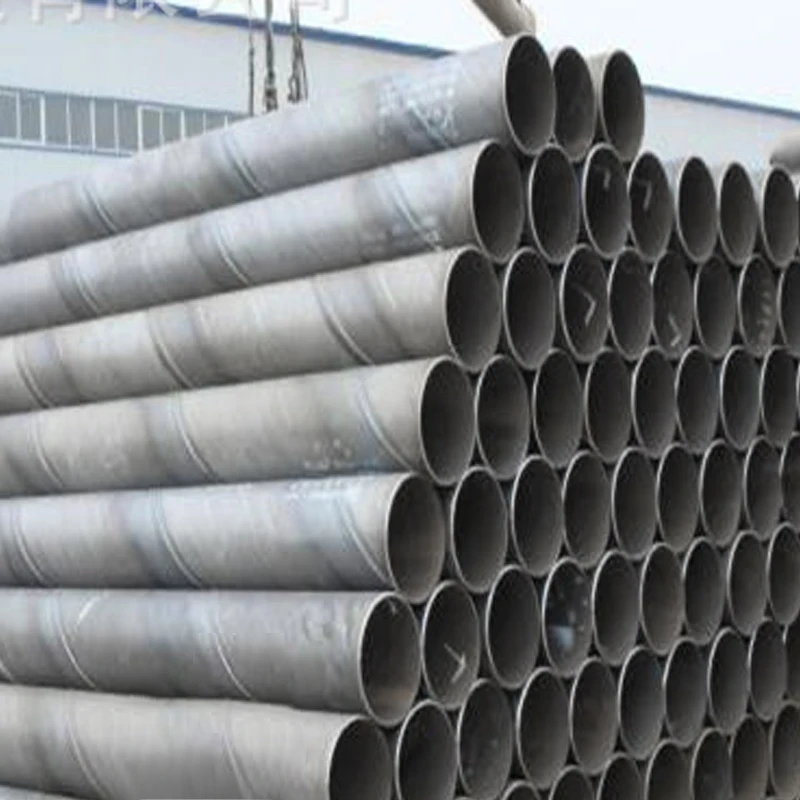 Construction Large diameter High Strength 0.8 - 12.75 mm Hot Rolled Spiral Welded Round Carbon Steel Pipe