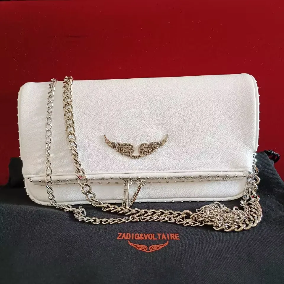 Spain Silver Wing Designer Chain Shoulder Bag Women Crossbody Messenger Bags Soft Leather Luxury Clutch Bag Lady Envelope Purses