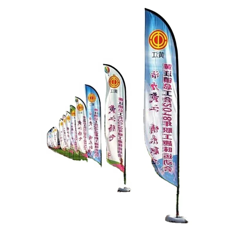 OEM Fast delivery hot sale banner teardrop beach flag pole flags with logo flag wholesale