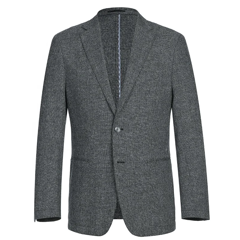 Cotton/linen  Fashion Blazer for men two button single-breasted  blazer half lined Business suit jacket made in china