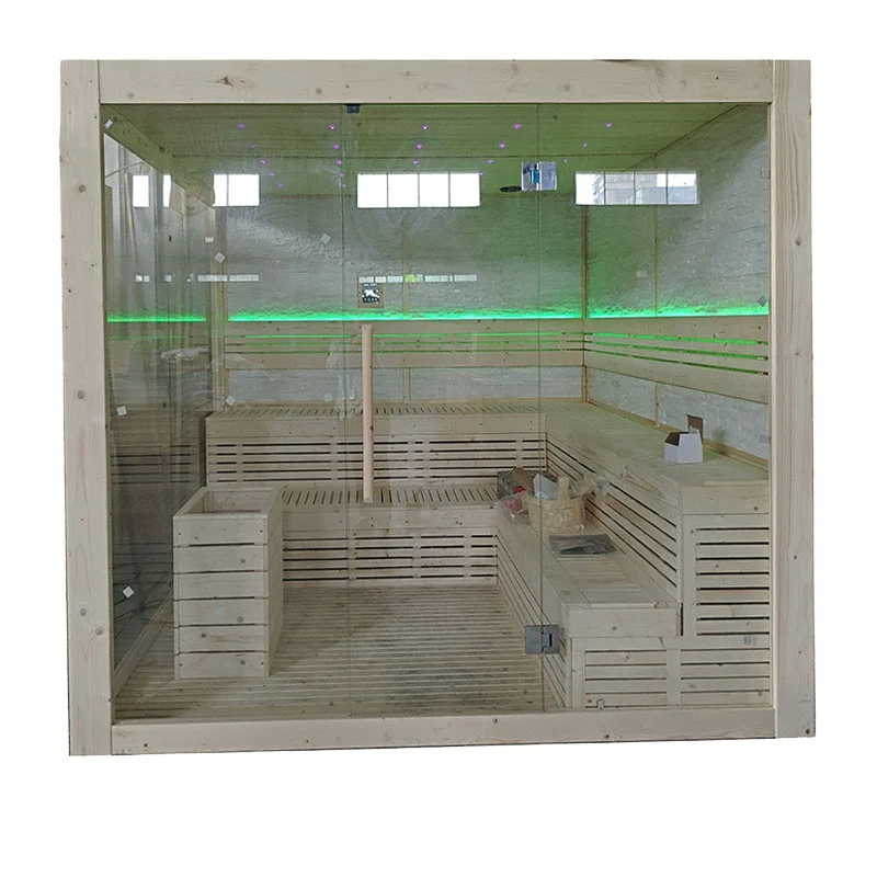 luxury bathroom harvia enclosure modern dry commercial red cedar finnish sauna 6 persons