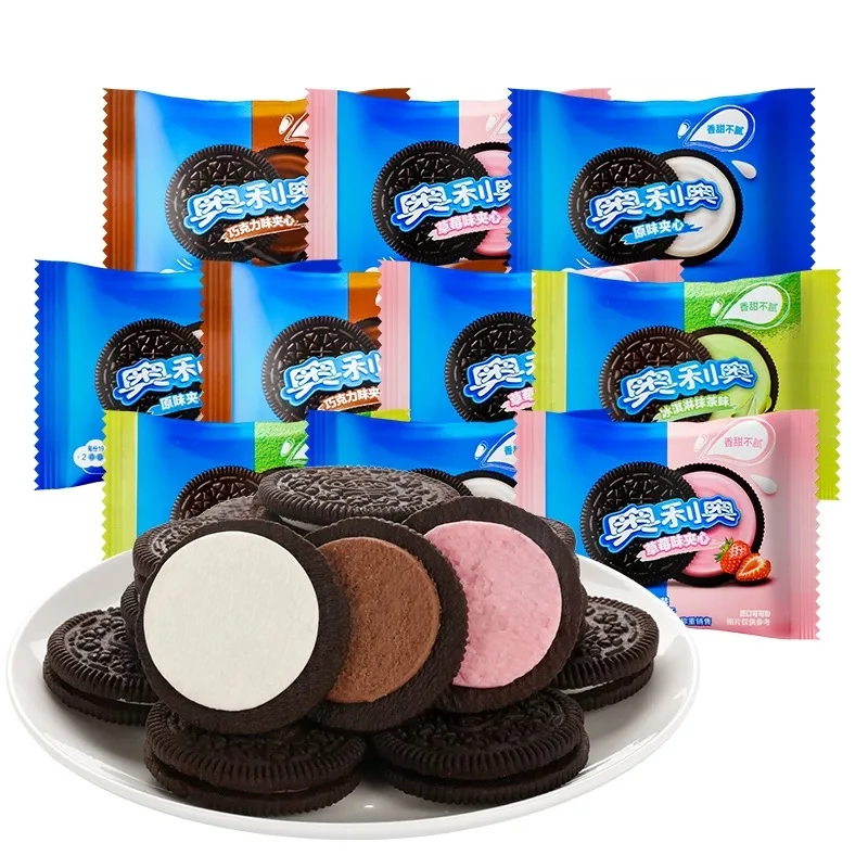 Factory Price Exotic Snacks Exotic Biscuits Sandwich CooKies Mixed Flavor Oreo Bulk Full Carton Oreo Cookies 3kg