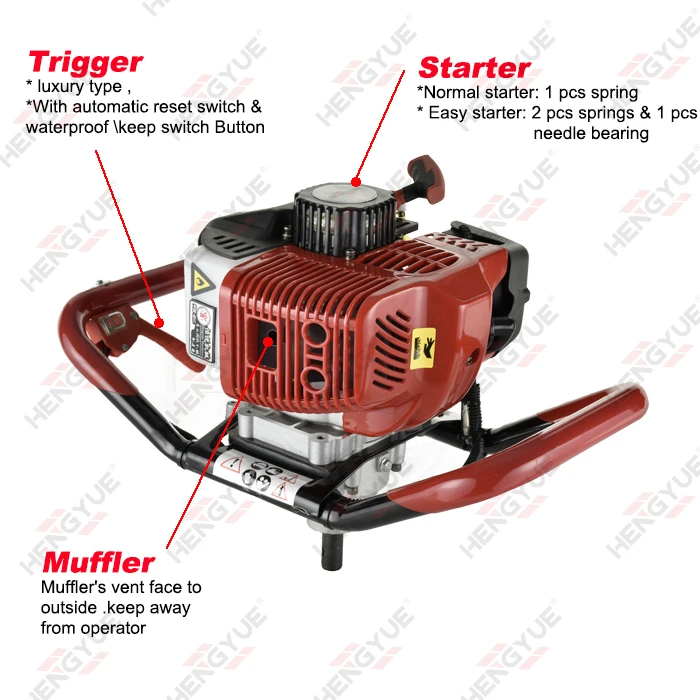 
earth auger big and hand operated auger and stainless steel auger 
