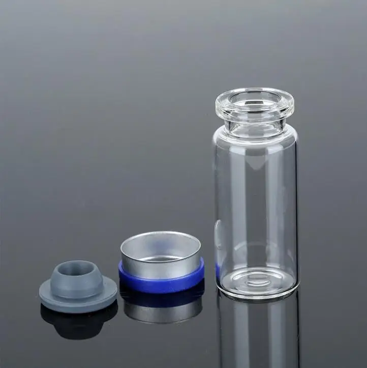 Customized 8ml 10ml Clear USP Type I Neutral Pharmaceutical Crimp Top Tubular Glass Vial with Caps wholesale