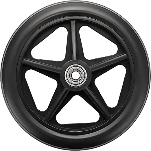 6' Wheelchair Front Wheels 150mm Rollator Walker Anti-Slip Replacement Caster Rollers Wheel 6inch Solid Rubber Caster