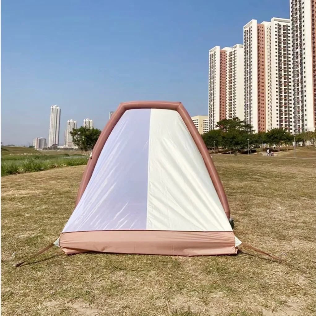 Bilayer Small PVC Inflatable Bracket Waterproof Outdoor Camping Tent For Two People In All Seasons
