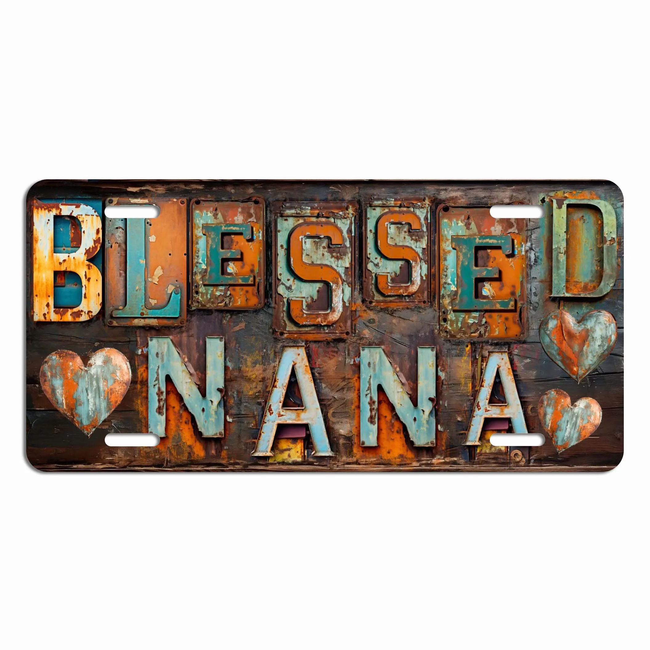Blessed License Plates, Decorative Car Front Metal Car Plates, Vanity Tags, Aluminum Novelty License Plates 6X12 Inch