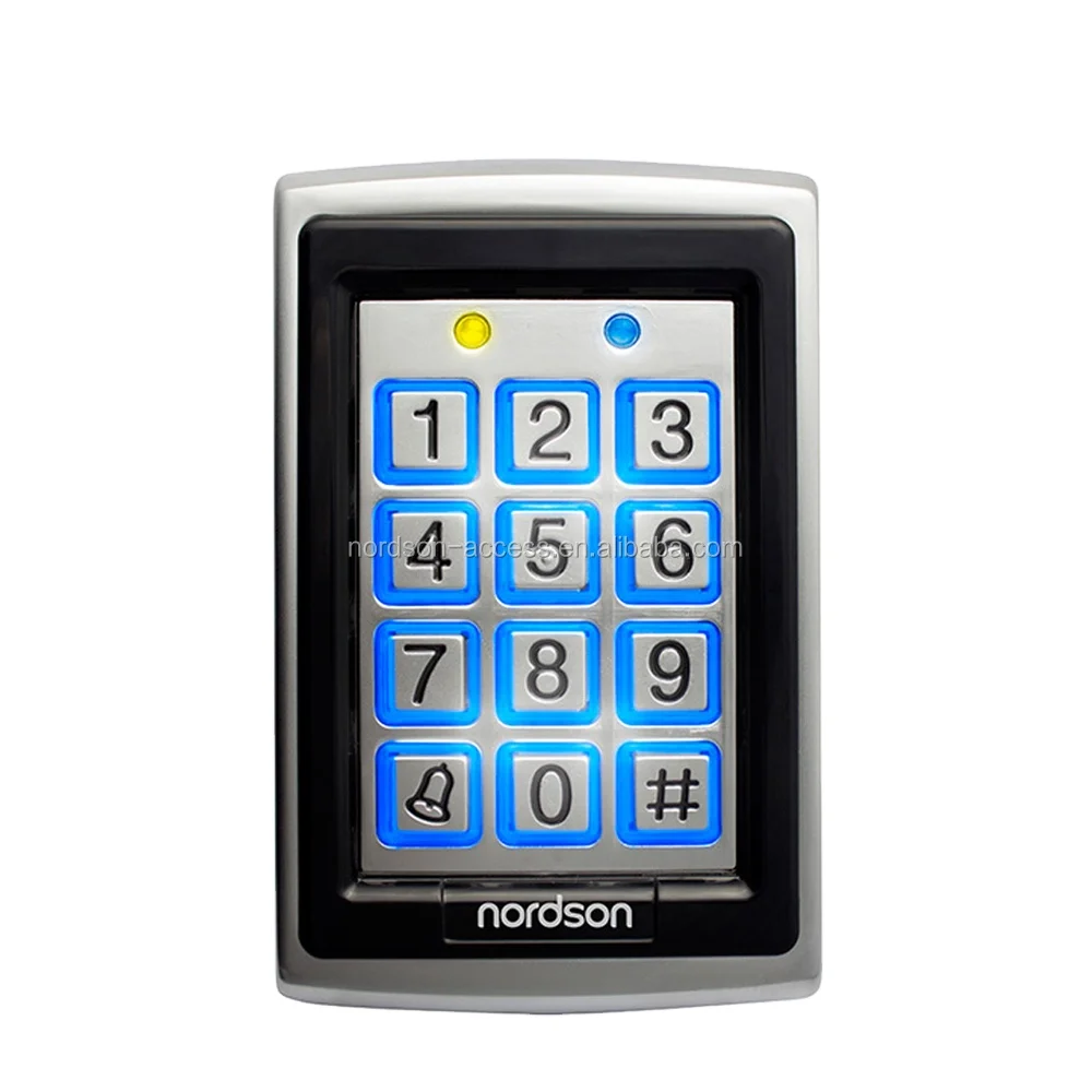 Nordson (NT-120) Waterproof Metal Luminious RFID Access Control with Relay Output Keypad Card Reader
